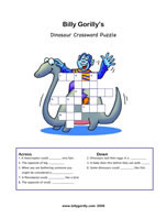 Click to download Dinosaur crossword puzzle
